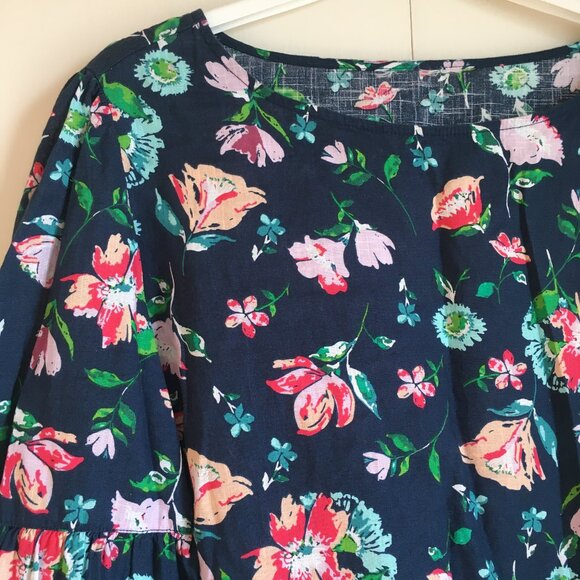 Floral Cotton Bell Sleeve Fairy Garden Top - Picture 4 of 8